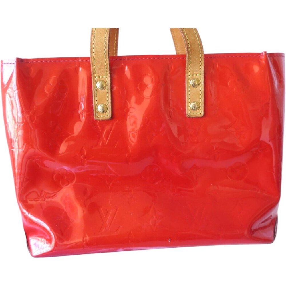 340189F V Louis Vuitton Tote Bag Reade PM Red Vernis - Picture 2 of 10
